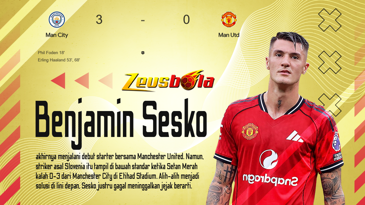 Benjamin Sesko Tak Berkutik di Etihad, Manchester United Dibantai Manchester City