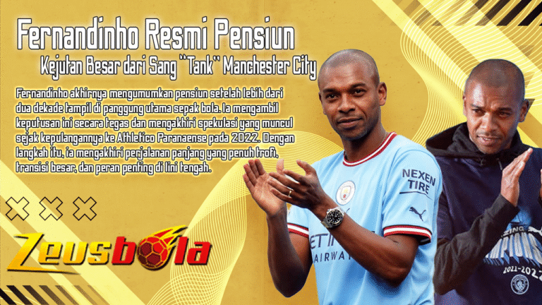 Fernandinho Resmi Pensiun Kejutan Besar dari Sang “Tank” Manchester City yang Akhirnya Menutup Permainan